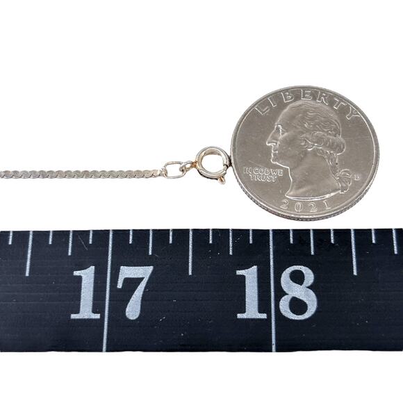 Italian Serpentine Link Necklace | Vintage Sterling Silver 925 | 17.5" - Picture 2 of 3